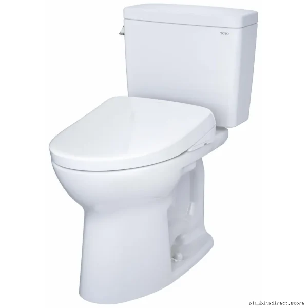 TOTO Drake Washlet+-Enhanced Comfort Height Elongated Two-Piece Toilet | Cotton White | Model MW... - Image 5