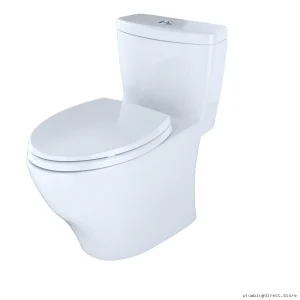 Toto Universal Height Elongated Dual-Flush Skirted Toilet - Cotton White 1-Piece