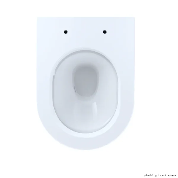 Dual Flush Wall Hung D-Shaped Toilet Bowl | Toto Cotton White CeFiONTec™ Anti-Scratch | High-Efficiency (GPF: ½ /⅓ gal) CT437FG - Image 4