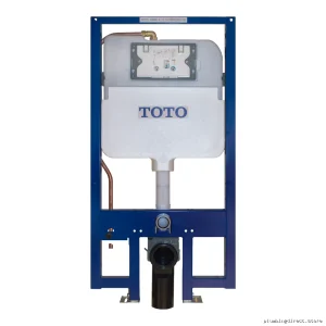 TOTO DUOFIT IN WALL TOILET TANKS WITH DUAL FLUSH RATES FOR WALL CONSTRUCTION AND COPPER SUPPLY LINE WHITE MODEL