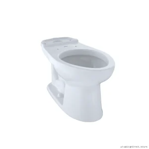Toto Eco Drake Elongated Toilet – Water-Saving CeFiONtect Ceramic Coating Cotton White C744EG#01