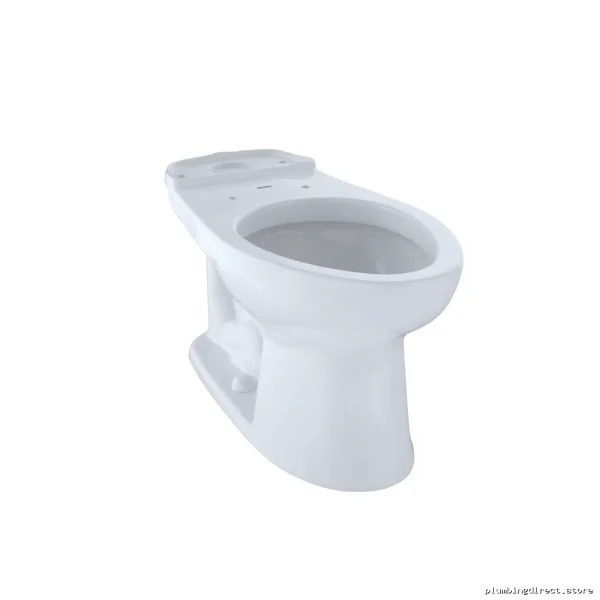 Toto Eco Drake Elongated Toilet – Water-Saving CeFiONtect Ceramic Coating Cotton White C744EG#01