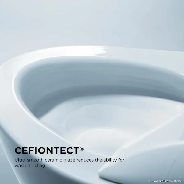 Toto MS634124CEFG#01 Cotton White 1-Piece Toilet - 1.28 GPF, Elongated, SoftClose - Image 2