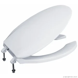 Toto Elongated Cotton White Commercial Toilet Seat w/ Lid - Model ScabCdi#0