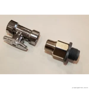 Toto Half-Inch Straight Shut-Off Valve Complete Installation Kit THU805