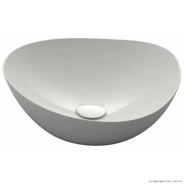 Modern Asymmetrical Vessel Sink 18x16 w/Overflow No Drain - Toto Cotton White - Image 3