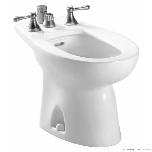 Toto Piedmont Deck Mount Bidet with Vertical Spray - Cotton White