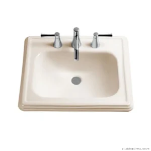 Toto Sedona Beige Widespread Faucet Ready Countertop Bathroom Sink