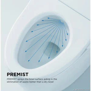 Toto Smart Bidet Toilet with WASHLET+ C5, Wall-Mounted Elongated Bowl & Dual Flush System - White/Matte Silver