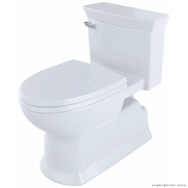 Toto Soiree Elongated 1-Piece Toilet - 1.28 GPF Water-Saving Cotton White - Image 2
