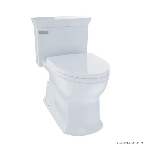 Toto Soiree Elongated 1-Piece Toilet - 1.28 GPF Water-Saving Cotton White - Image 3