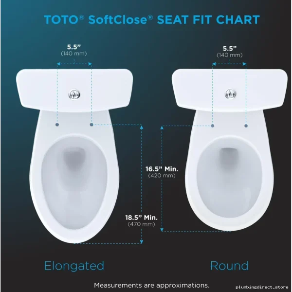Toto SS113#11 Colonial White Round Toilet Seat with Lid - SoftClose - Image 3
