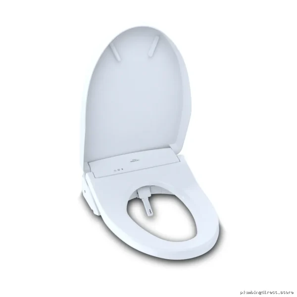 Toto SW3Ooe WASHLET+ Auto Flush Electronic Bidet Seat with EWATER+Bowl-Wand Cleaning-Contemporary Lid-Elongated Cotton White