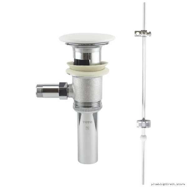 Lever Faucet Drain Assembly with White Ceramic Cover - Cotton White THP737#01 Toto
