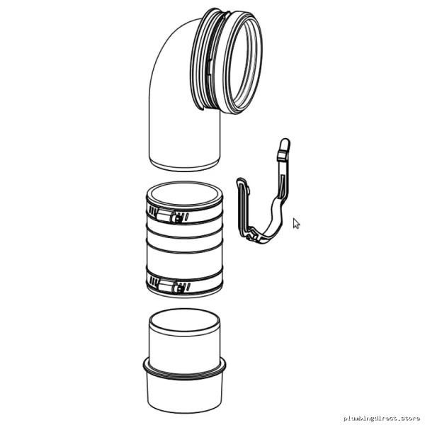 2x4 Inch Outlet Assembly for Toto In-Wall Tank System THU343