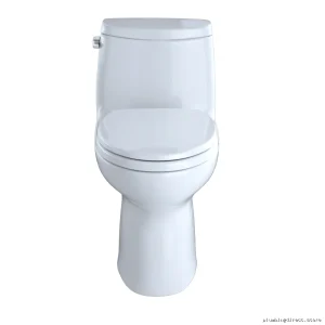 Toto UltraMax II One-Piece Elongated Toilet with CE Coating – Universal Height & Low Flow Rate in WhiteBone