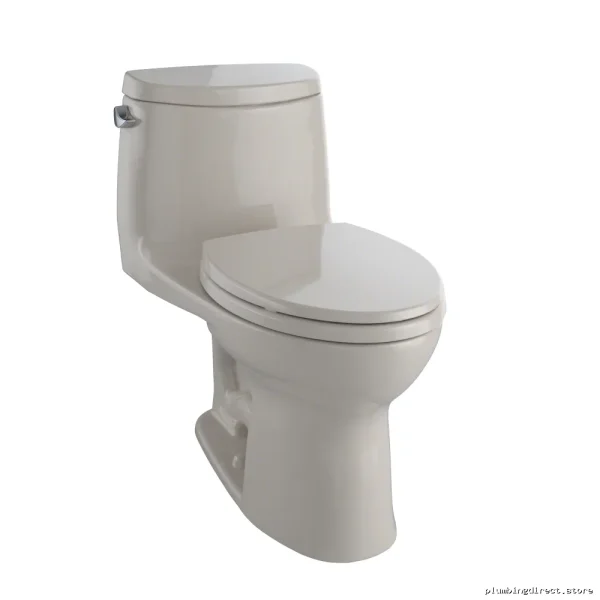 Toto UltraMax II One-Piece Elongated Toilet with CE Coating – Universal Height & Low Flow Rate in WhiteBone - Image 3