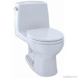 Toto UltraMax One-Piece Round Toilet - SoftClosing Seat & High-Efficiency Design in Cotton White