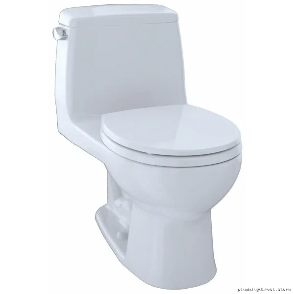 Toto UltraMax One-Piece Round Toilet - SoftClosing Seat & High-Efficiency Design in Cotton White