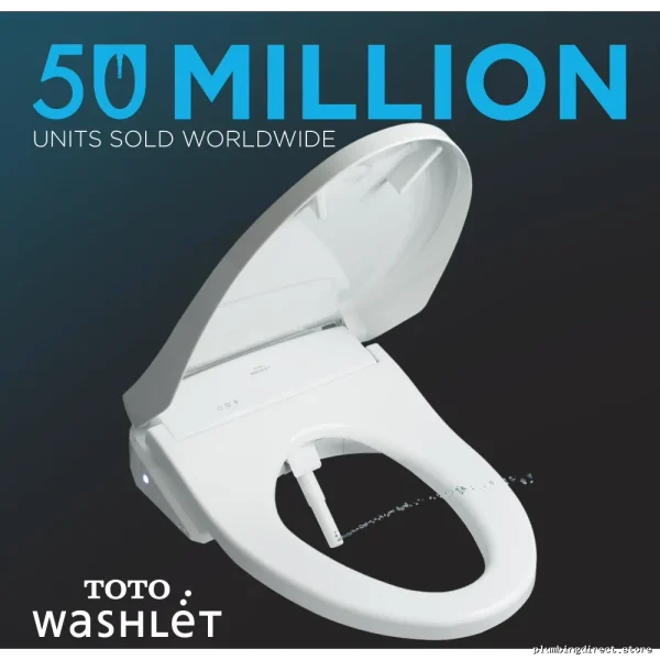 WASHLET S350e Elongated Bidet Seat with Auto-Open/Close & ewater+® - Cotton White Toto - Image 2