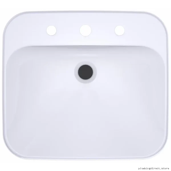 Toto Cotton White Rectangular Vessel Sink 20x18 with Overflow