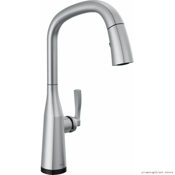 Touch-Controlled Kitchen Faucet with Pull-Down Spray - Stryke Lumicoat Arctic Stainless Steel 9176T