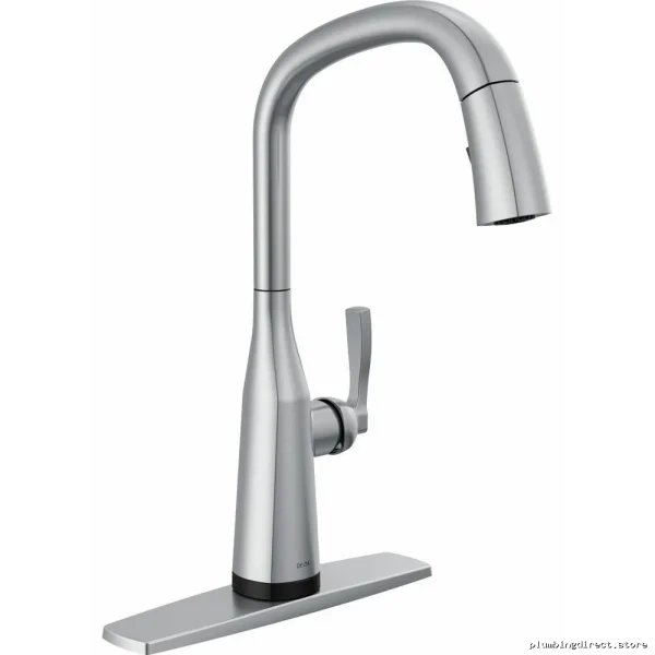 Touch-Controlled Kitchen Faucet with Pull-Down Spray - Stryke Lumicoat Arctic Stainless Steel 9176T - Image 3
