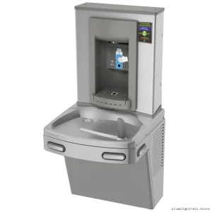 Touchless Chilled Bottle Filler & Drinking Fountain - Unfiltered 8 GPH Brushed Stainless Steel by Franke