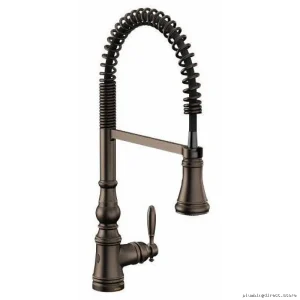 Touchless Kitchen Faucet with Pull-Down Spray - Moen Weymouth Oil Rubbed Bronze