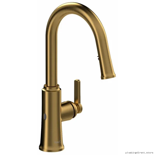 Touchless Kitchen Faucet with Pull-Down Spray & C-Spout - Brushed Gold TTRD111BG