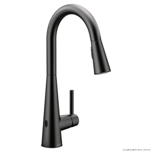 Touchless MotionSense Wave Kitchen Faucet with Pull-Down Spray - Matte Black 7864EWBL Moen