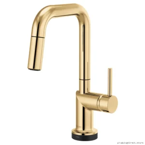 Odin Touchless Square Kitchen Faucet – Pull Down Sprayer in Brilliant Polish Finish