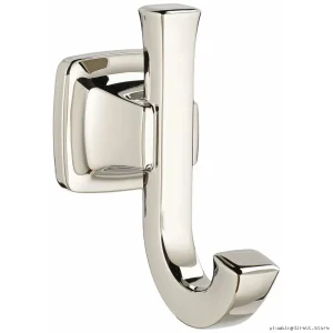 Townsend Double-Hook Robe Stand | Polished Nickel Hanging System for Two Robes – Model