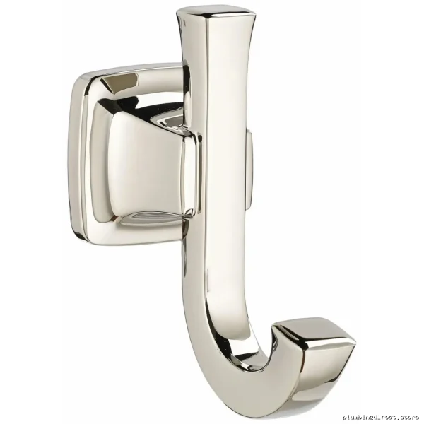 Townsend Double-Hook Robe Stand | Polished Nickel Hanging System for Two Robes – Model