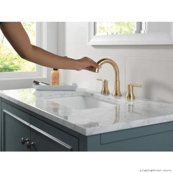 Tr移到 Premium Wide-Bathroom Faucet w/ Pulldown Spray - Champagne Bronze Finish - Image 3