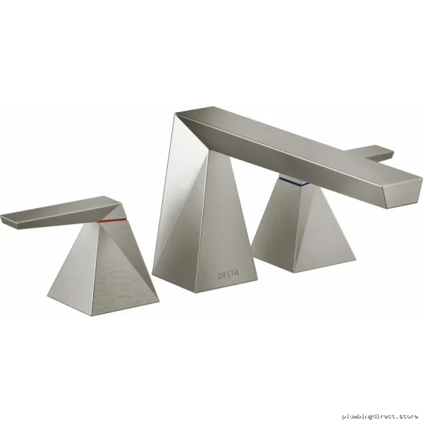 Trillian 3-Hole Roman Tub Faucet Trim - Lumicoat Stainless Delta Handle