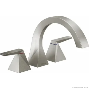 Trillian 3-Hole Roman Tub Faucet Trim - Lumicoat Premium Stainless Steel T2746-SS-PR Delta