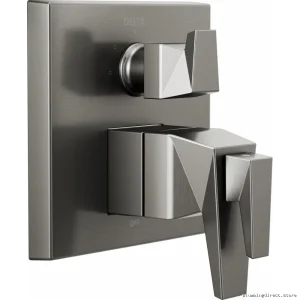 Trillian TempAssure 17T Triple-Setting Diverter Valve Trim - Lumicoat Black Stainless