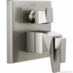 Trillian TempAssure 17T Series 3-Setting Diverter Valve Trim with Lumicoat Stainless Finish - T27T843-SS-PR Delta