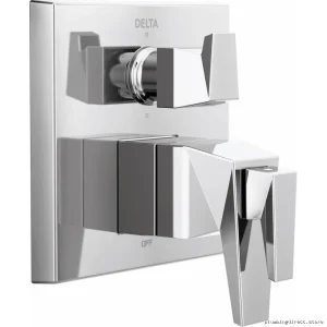 Trillian Adjustable Temperature-Controlled Valve Trim with 6-Setting Diverter - T27T943