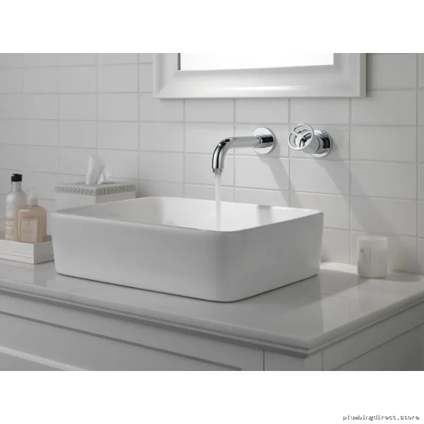 Trinsic 1-Handle Wall Mount Bathroom Faucet Trim - Chrome Delta T3558LF-WL - Image 3