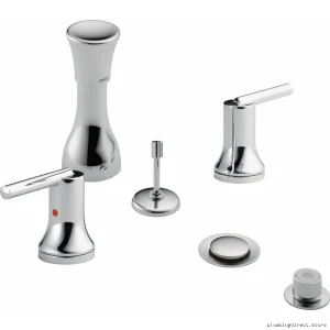 Trinsic High-Quality Chrome Lever Handle Set (Pair) for Kitchen Faucets - H259 Delta