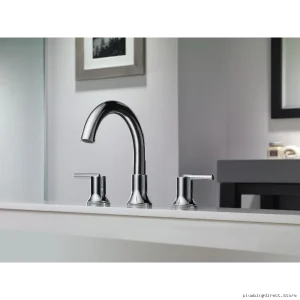 Chrome Modern Roman Tub Faucet Trim by Trinsic - T2759 Delta Compatible