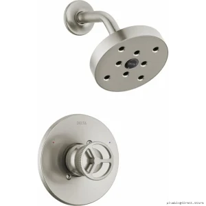 Trinsic H2Okinetic Stainless Steel Shower Trim with Delta Finish - T14258-SS