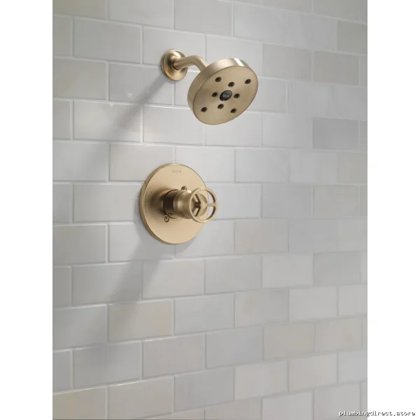 Trinsic H2Okinetic Shower Trim in Champagne Bronze | T14258-CZ Delta - Image 2