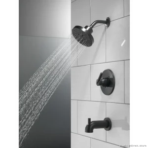Trinsic Monitor 14 Series Tub & Shower Trim - Compact Showerhead Version, Matte Black T14459-BLLHD Delta