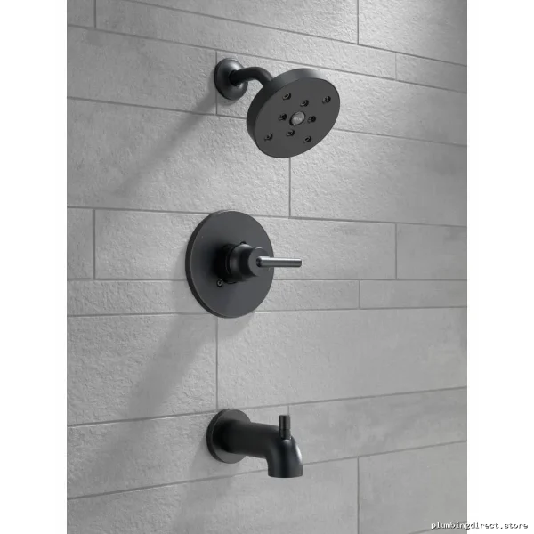 Trinsic Monitor 14 Tub & Shower Trim (Delta) - Less Cartridge, Matte Black