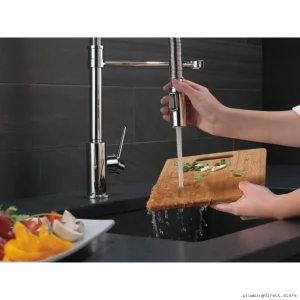 Trinsic Pro High-Performance Kitchen Faucet with Pull-Down Spray Action – Chrome Finish – Model #DST-KF000