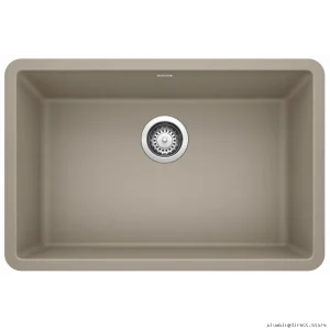 Truffle Silgranit Composite Undermount Sink - Precis U Single 27 Modern Design Model #401893B
