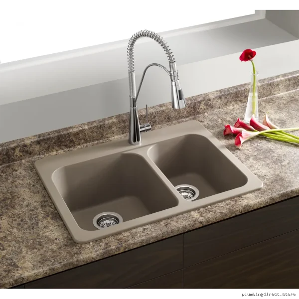 Drop-In 1.5 Bowl Silgranit Sink - Truffle 401129 Blanco - Image 4